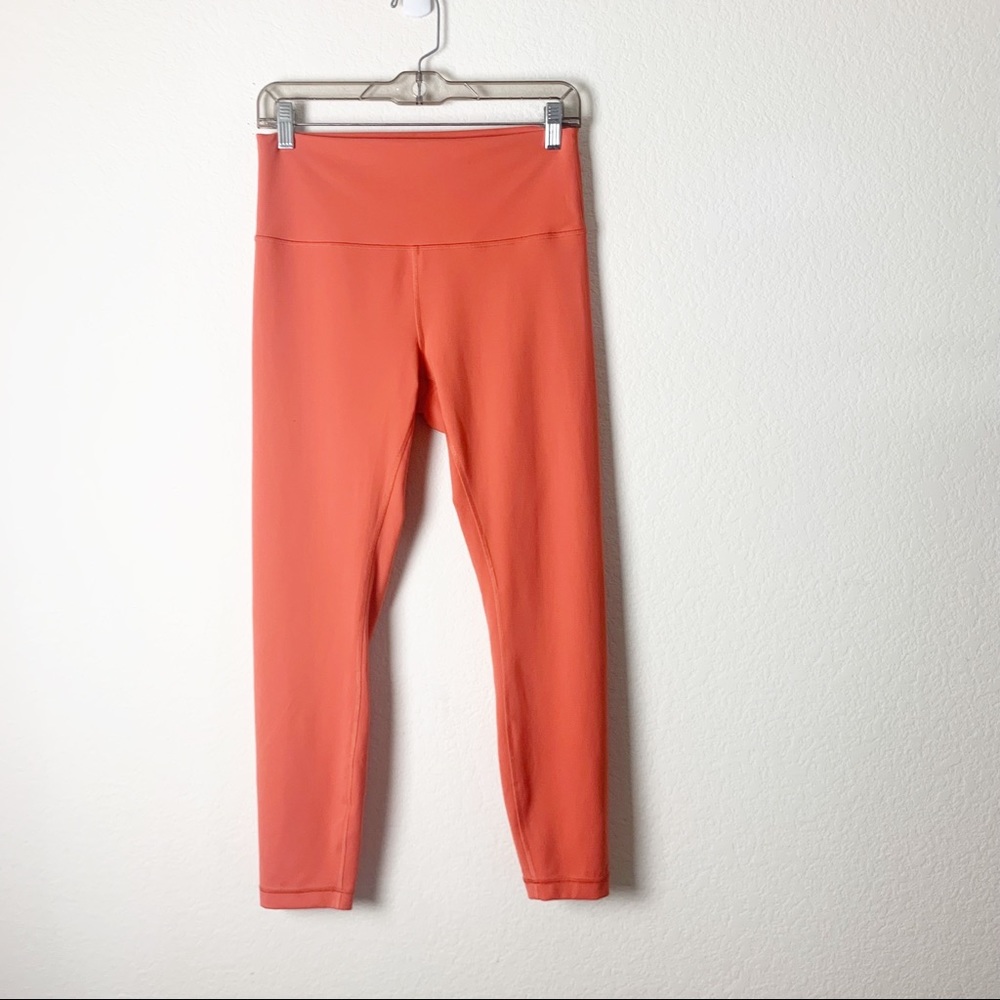 lululemon athletica Orange/coral wunder train Leggings